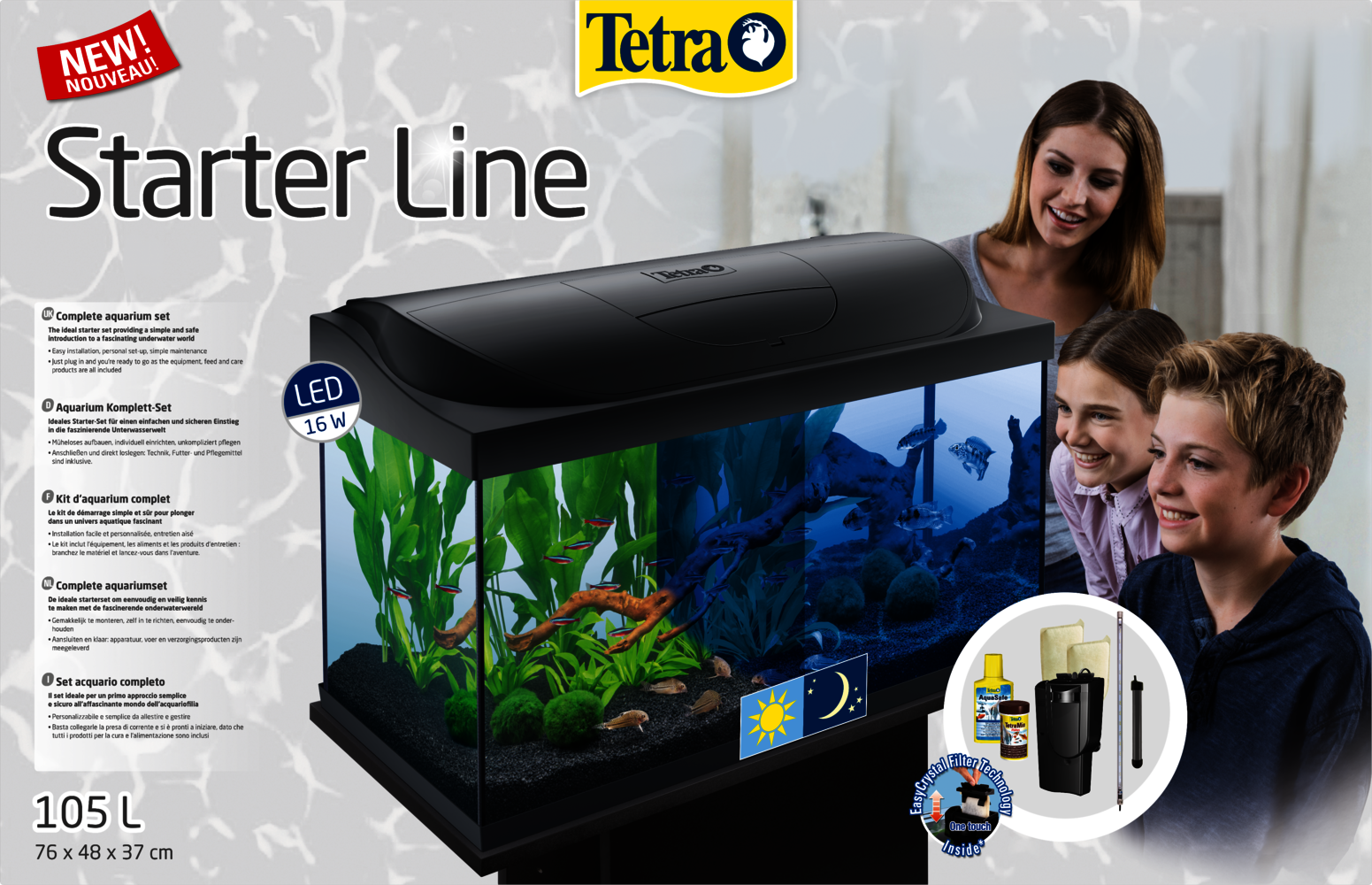 Tetra Starter Line LED 105 L Aquarium: Tetra