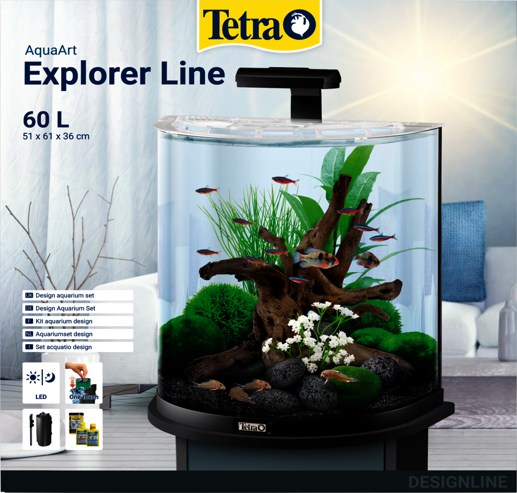 60L Tetra AquaArt Tetra Explorer aquarium LED set: Line