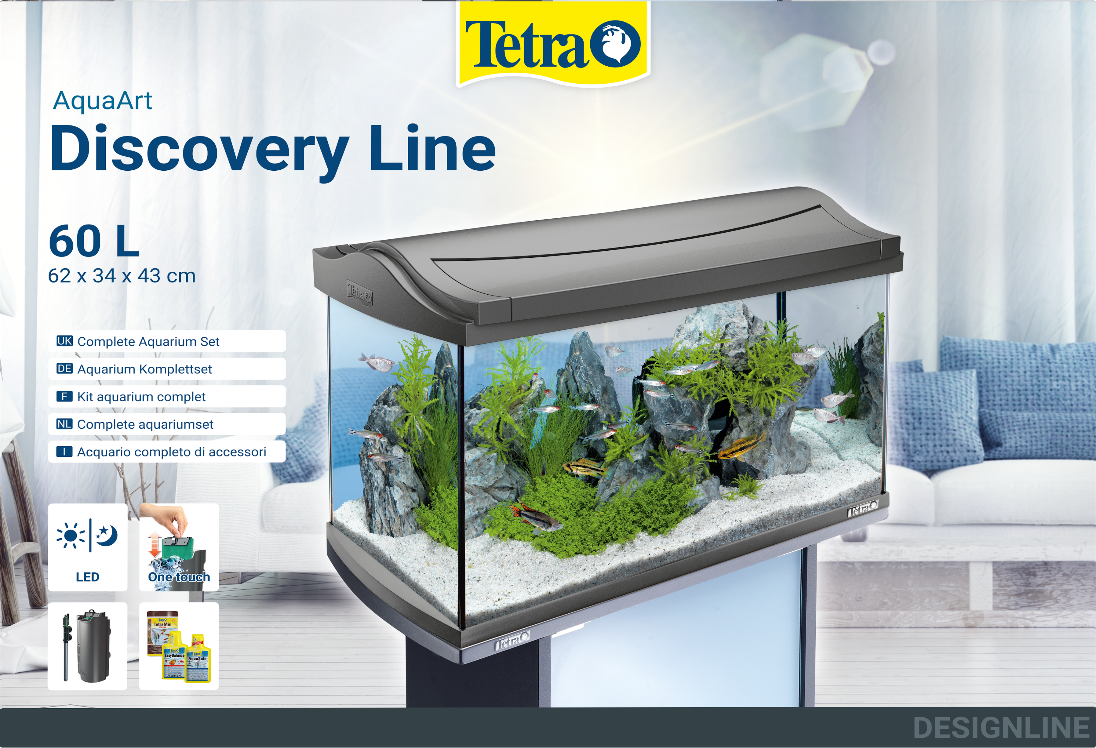 Boos Onderstrepen mei Tetra AquaArt LED-aquarium 60L complete set: Tetra