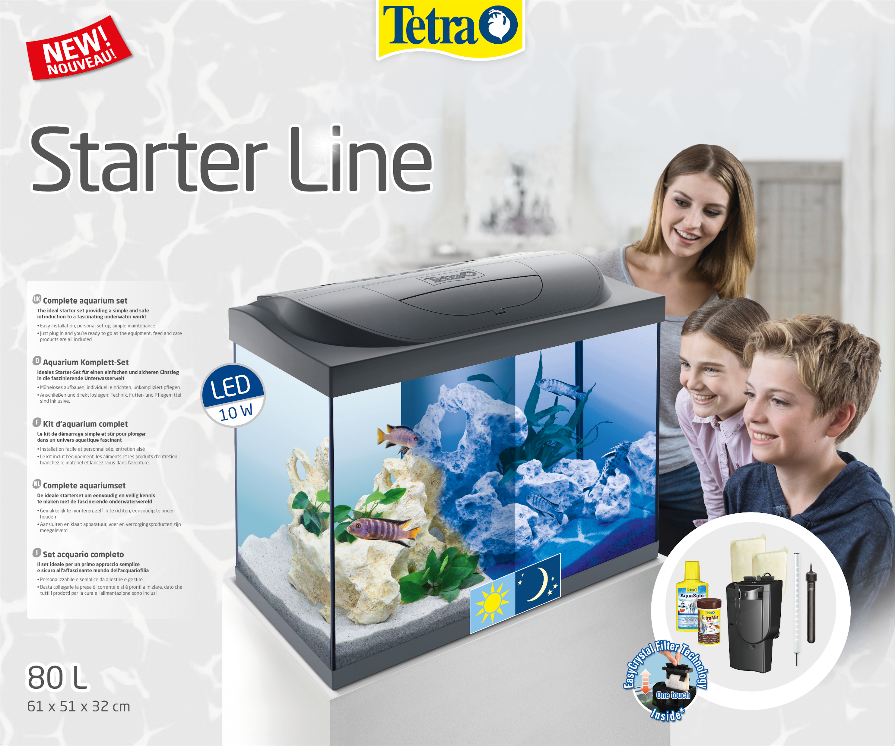 erwt zak Immoraliteit Tetra Starter Line LED 80L Aquarium: Tetra