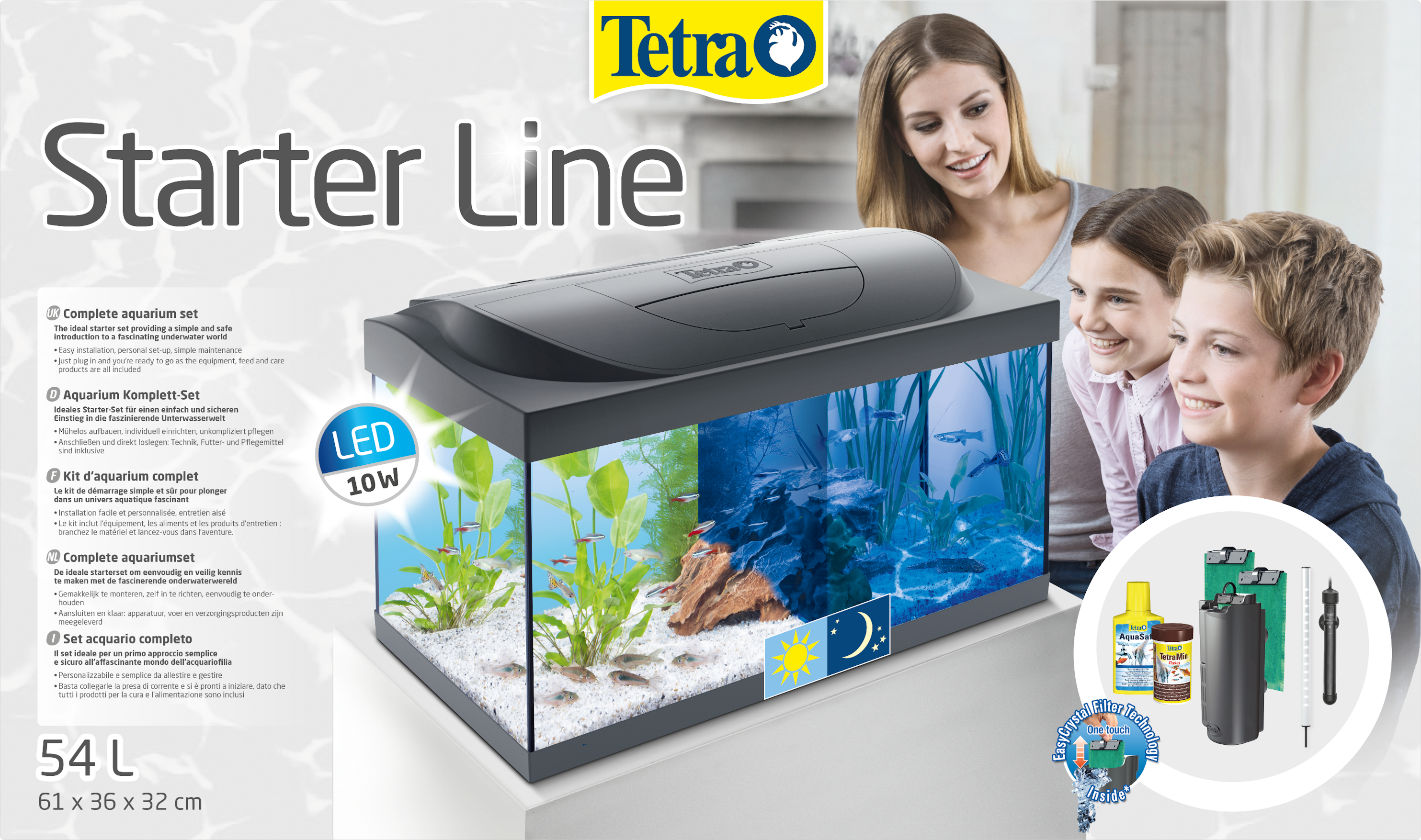 deur zone lippen Tetra Starter Line LED 54L Aquarium: Tetra